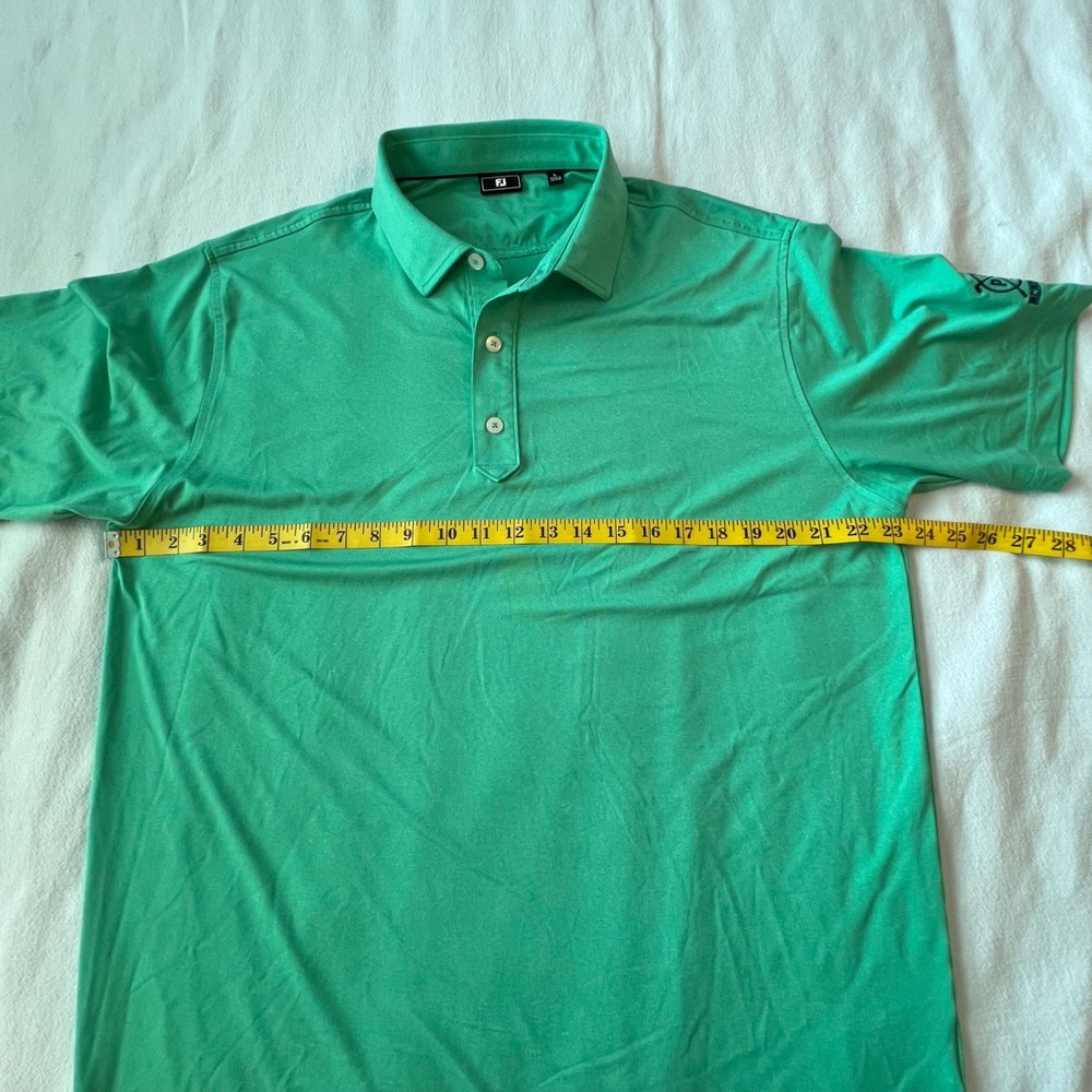 FootJoy Mens Large Green Heather ProDry Golf Polo Shirt McMahon Cup PCC Logo - Picture 6 of 9